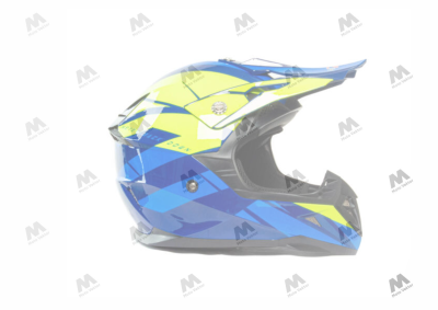 Шлем мото кроссовый HIZER 915 #6 (M) havy/neon/yellow/blue